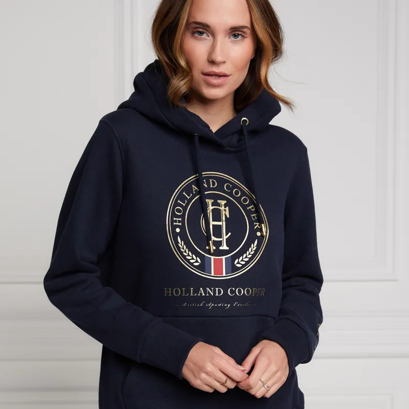 Holland Cooper HC Heritage Ladies Hoodie - Ink Navy-1