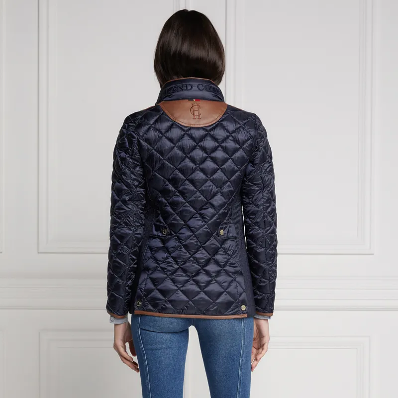 Holland Cooper Diamond Quilt Classic Ladies Jacket - Ink Navy-2