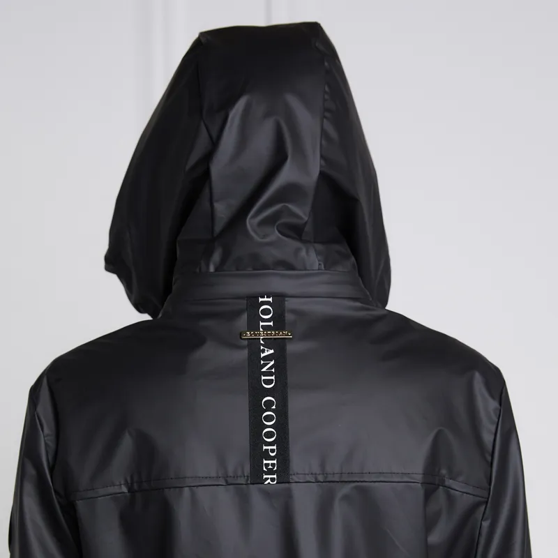 Holland Cooper Ladies Waterproof Rain Coat - Matte Black-5