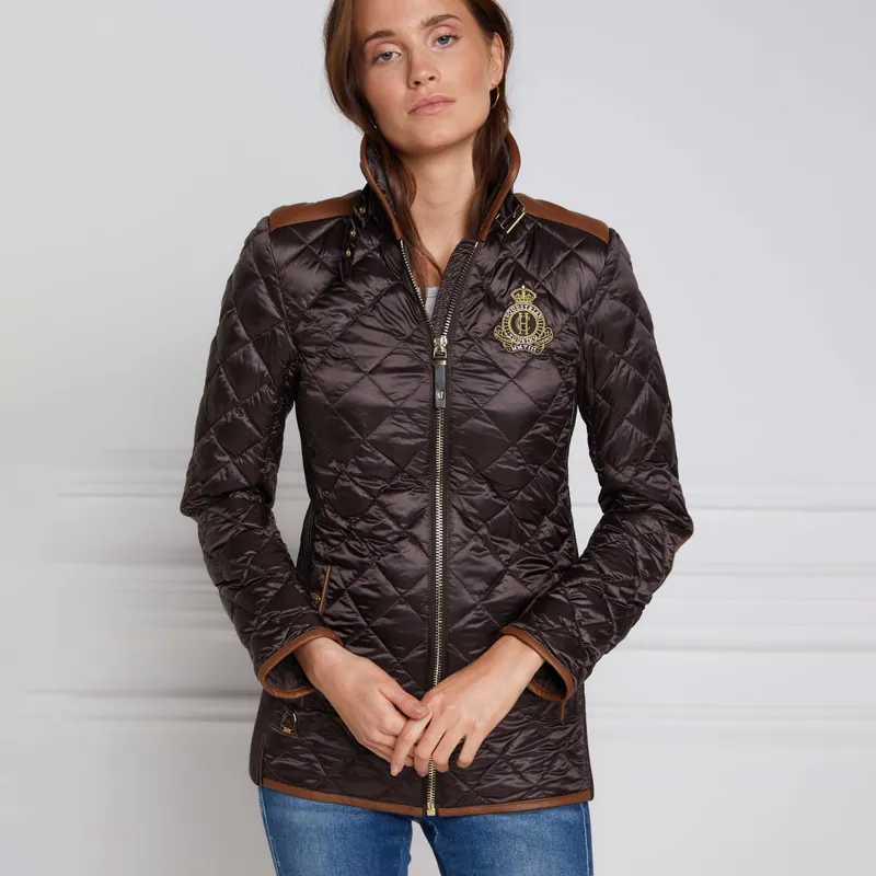 Holland Cooper Studland Ladies Quilted Jacket - Chocolate