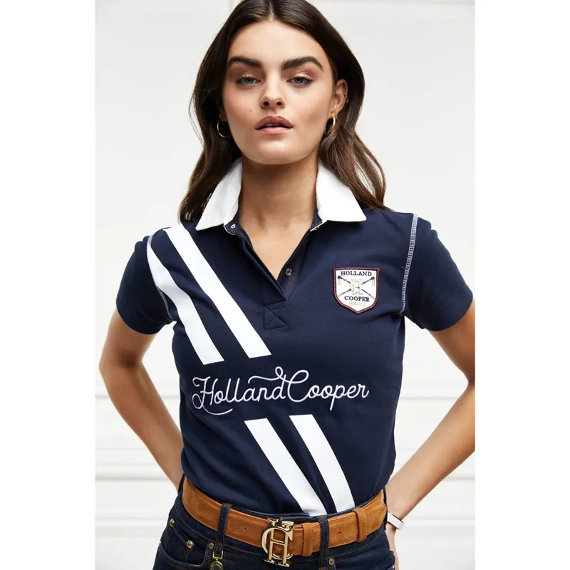 Holland Cooper Hurlingham Ladies Polo Shirt - Ink Navy-1