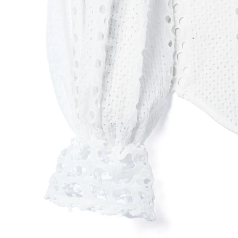 Holland Cooper Broderie Lace Ladies Shirt - White-3