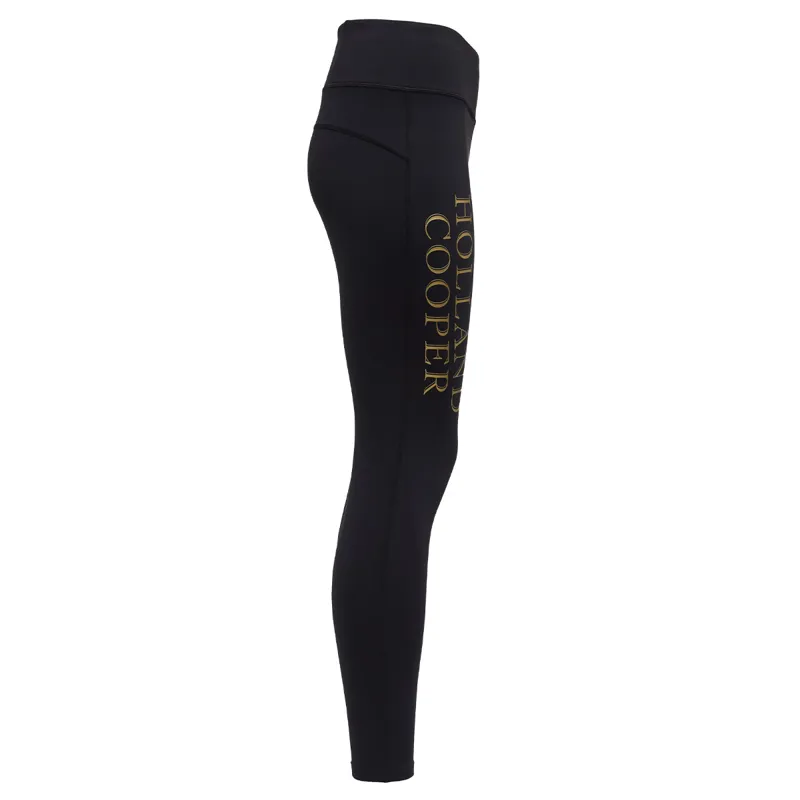 Holland Cooper Halcot Full Grip Ladies Thermal Riding Tights - Black-6
