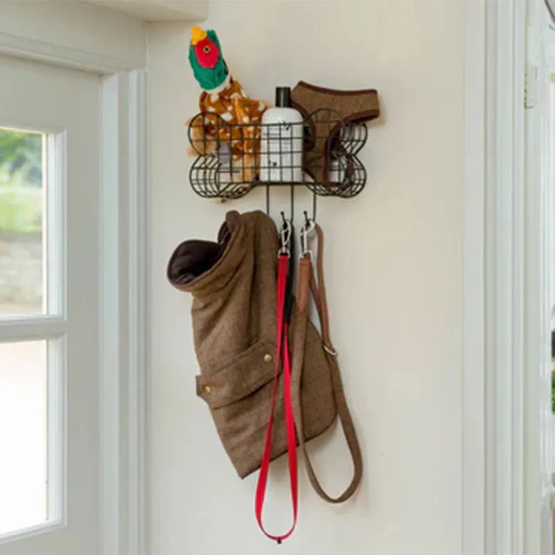 House of Paws Dog Bone Wire Storage Shelf - Black-1