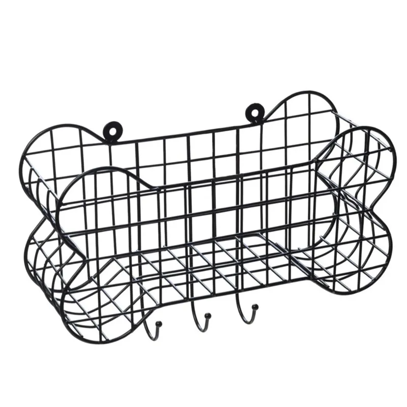 House of Paws Dog Bone Wire Storage Shelf - Black