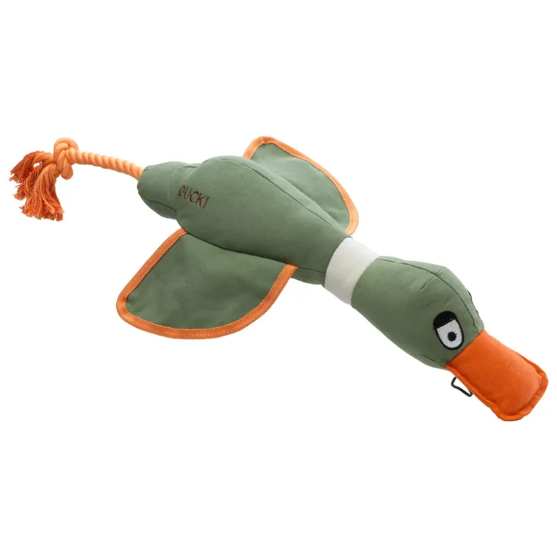 HOP Duck! Canvas Thrower Dog Toy - Khaki