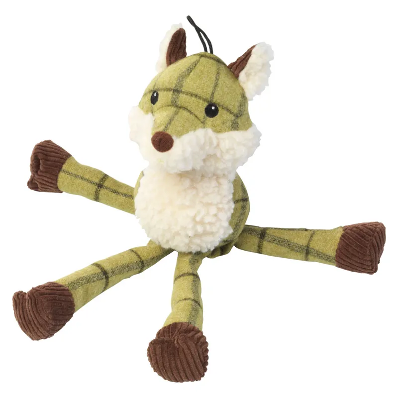 House of Paws Tweed Plush Long Legs Dog Toy - Fox