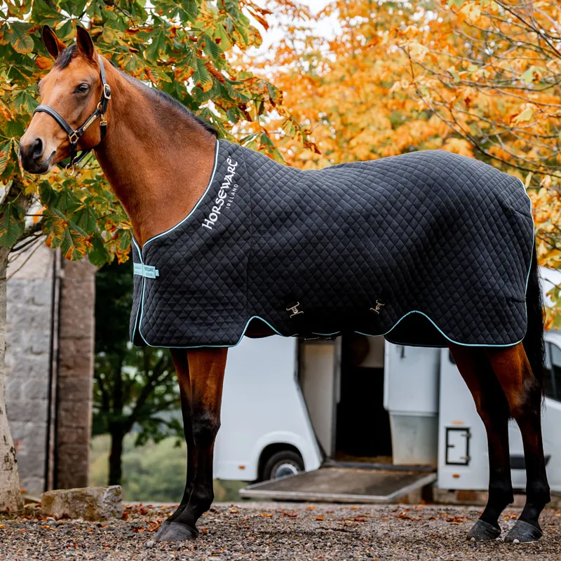 Horseware Autumn Cooler Rug - Black/Aqua