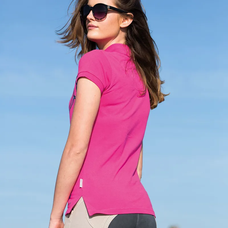 Horseware Flamboro Ladies Polo Shirt - Fuchsia Melange-1