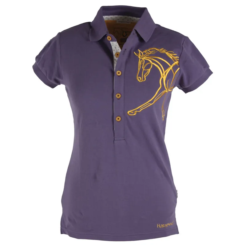 Horseware Flamboro Ladies Polo Shirt Deep Purple
