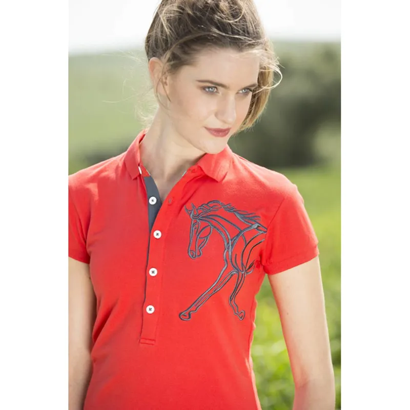 Horseware Flamboro Ladies Polo Shirt Red