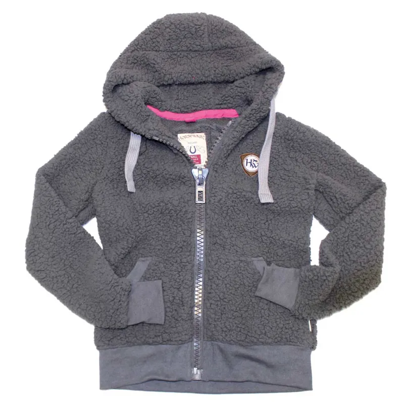 Horseware Super Fluffy Softie Ladies Hooded Fleece - Castle Rock Grey-1