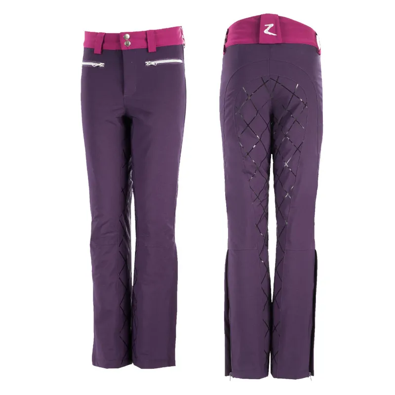 Horze Adeline Junior Padded Grip Breeches/Waterproof Trousers - Purple
