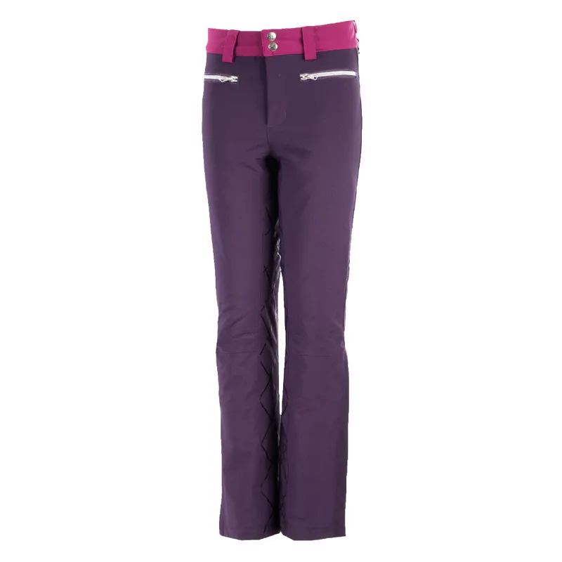 Horze Adeline Junior Padded Grip Breeches/Waterproof Trousers - Purple-2
