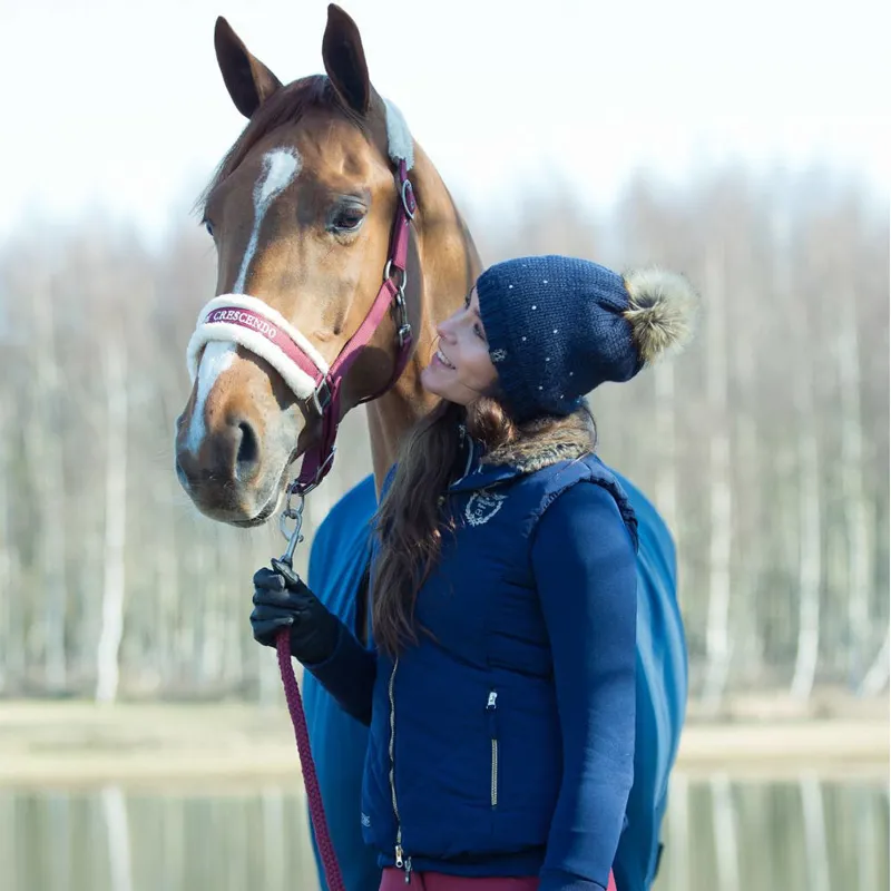 Horze Crescendo Carolina Ladies Padded Vest Gilet - Navy Blue-1
