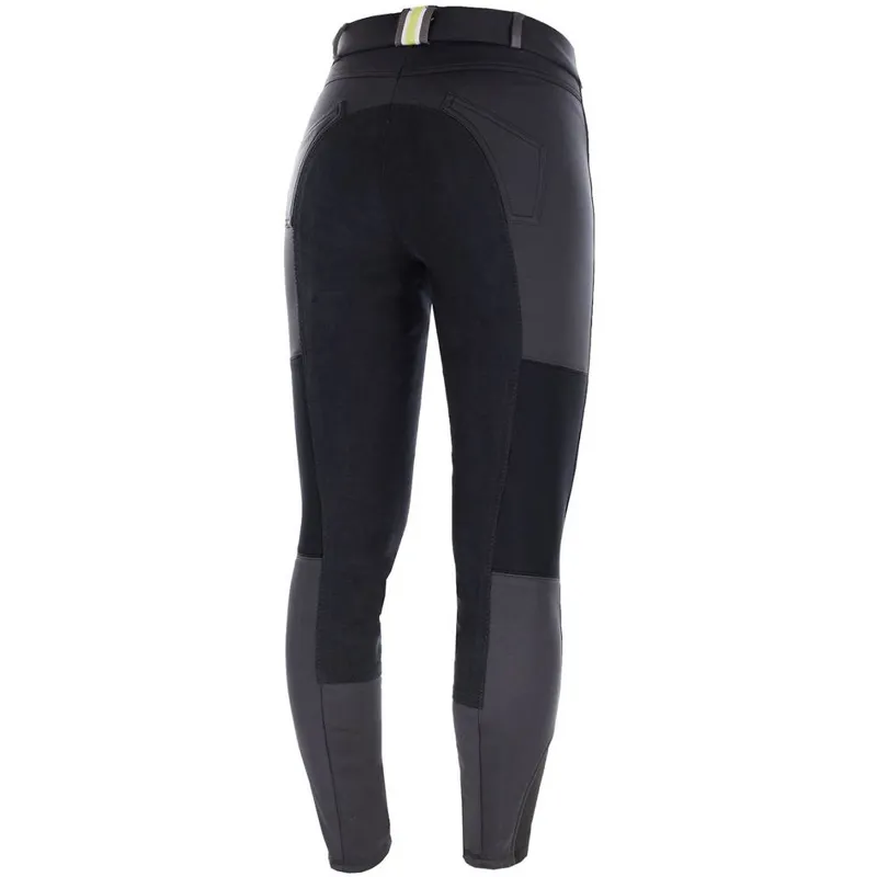Horze Supreme Evonne Softshell Ladies Fullseat Winter Breeches - Black-1