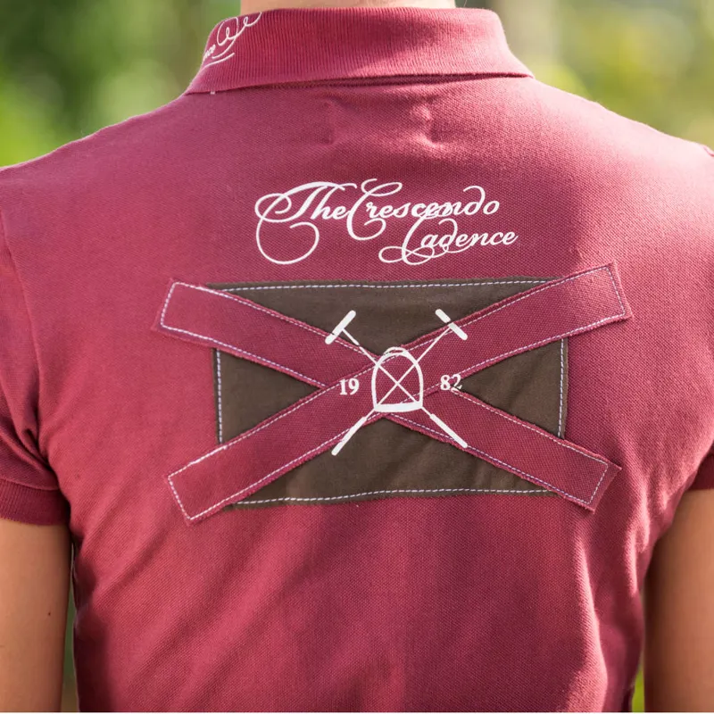 Horze Crescendo Minya Ladies Pique Polo Shirt - Zinfandel Burgundy-1