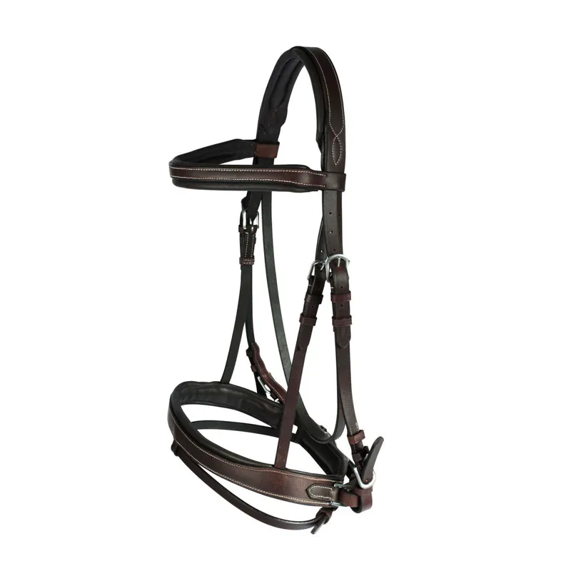 Horze Venice Flash Bridle - Brown-1