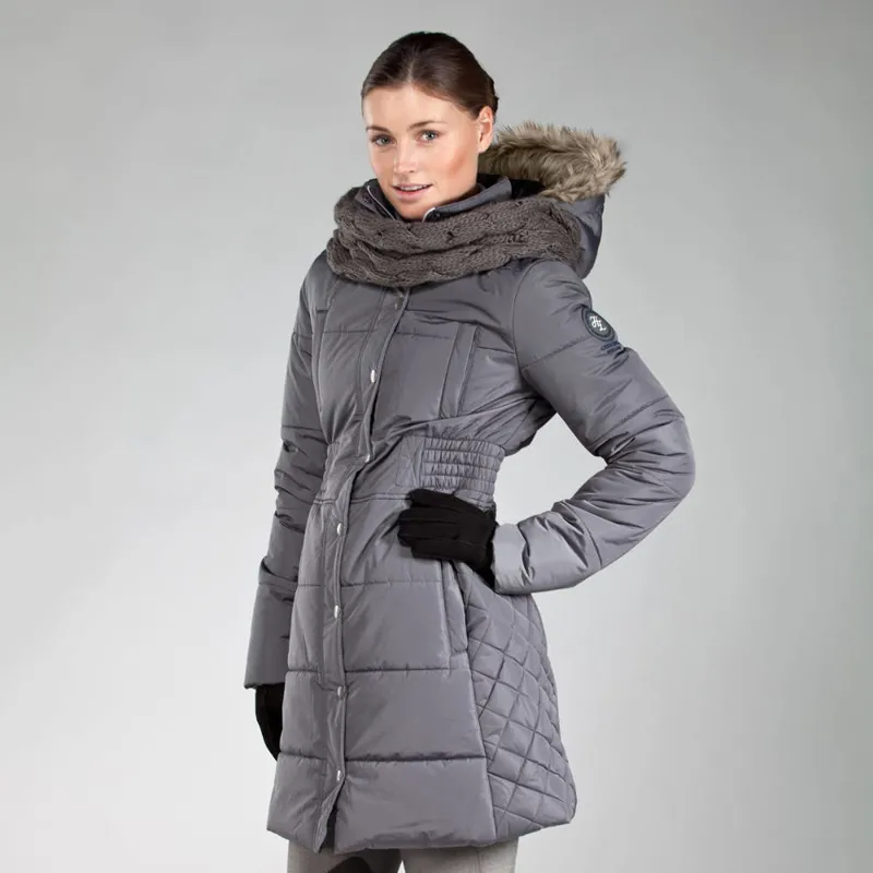 Horze Alessa Womens Long Coat - Brown-1