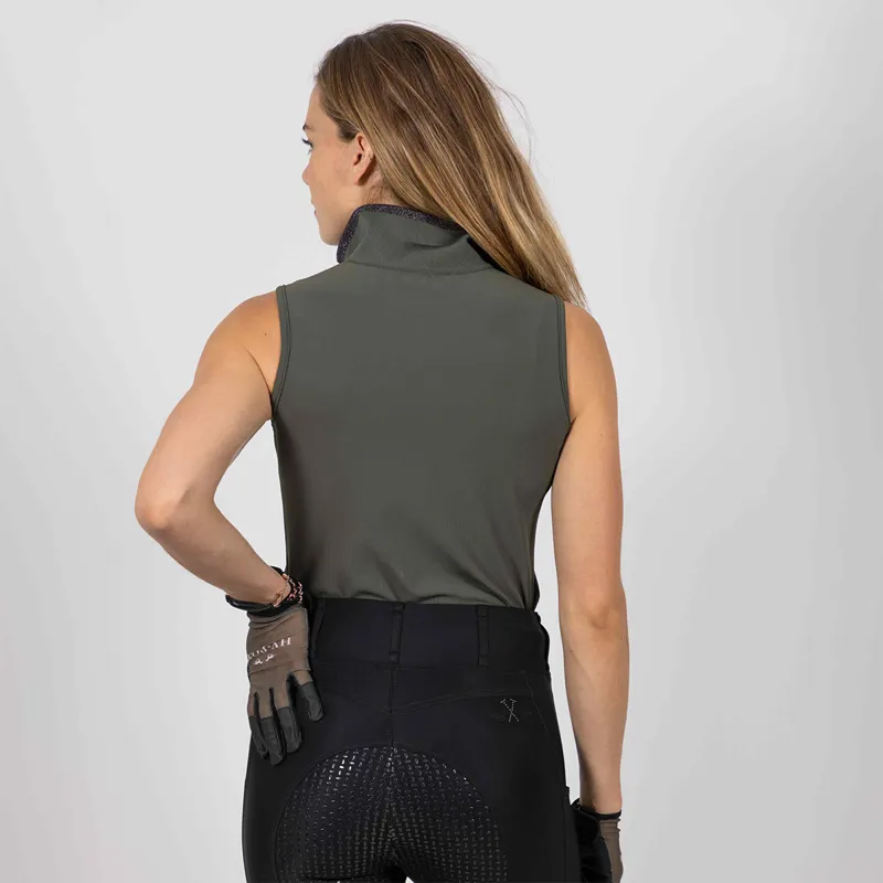 HV Polo 4-Ever Ladies Tech Sleeveless Polo Shirt - Black-2