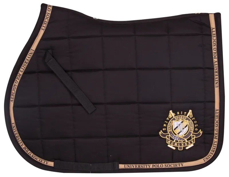 HV Polo Brown Saddle Pad - Black - Full Size