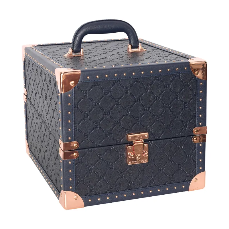HV Polo Large Luxury Hat Box - Navy