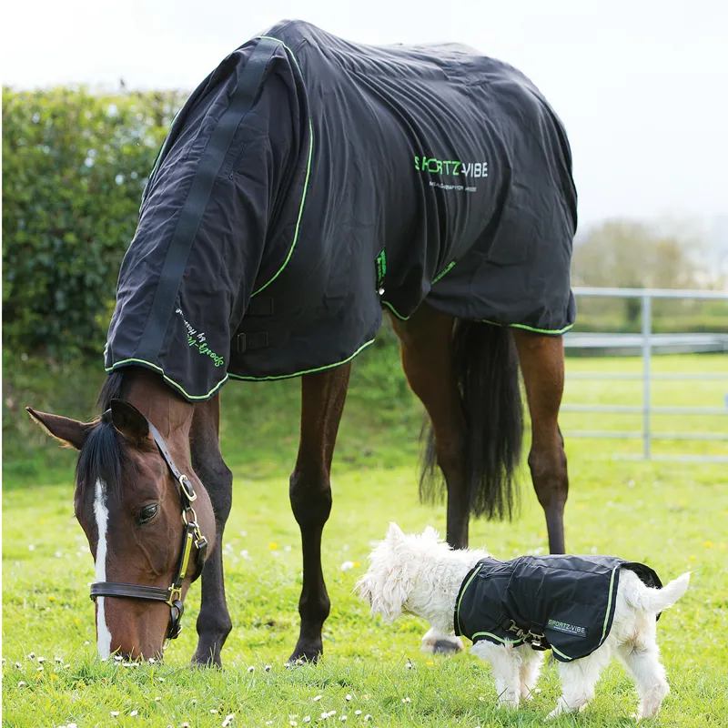 Horseware SportzVibe Massage Therapy Horse Rug Black/Green