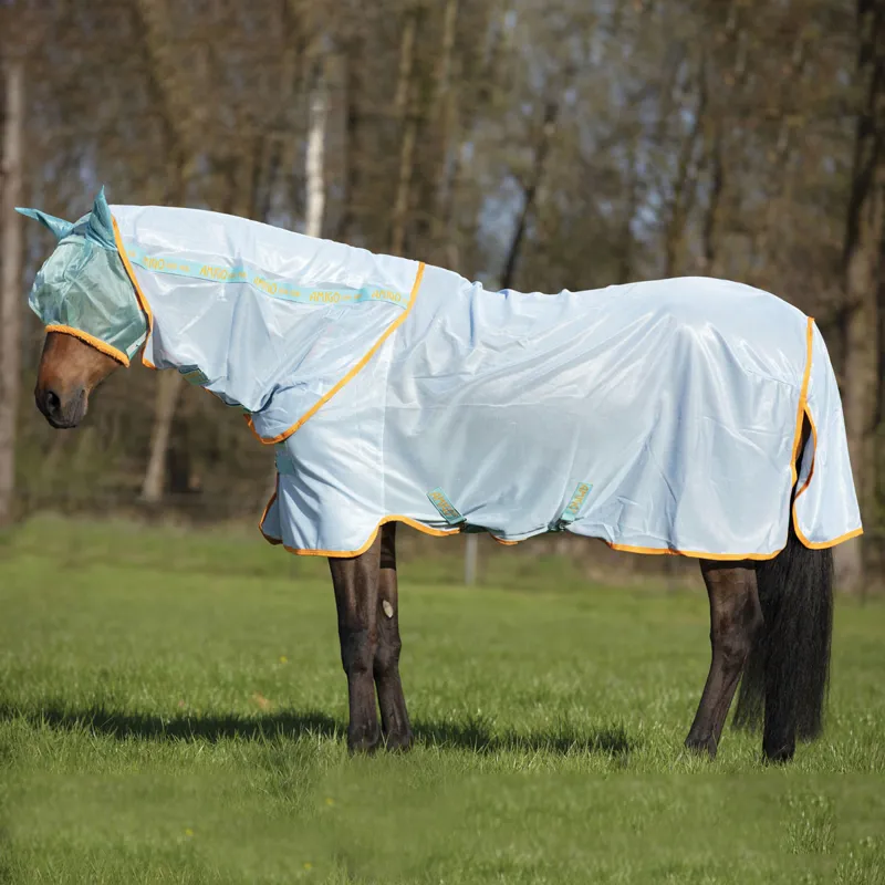 Horseware Amigo Pony Bug Rug Fly Sheet 4ft9 Azure/White/Pink Pet