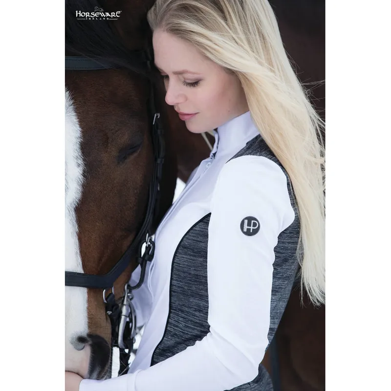 Horseware Platinum Elsa Winter Ladies Competition Shirt - White/Black