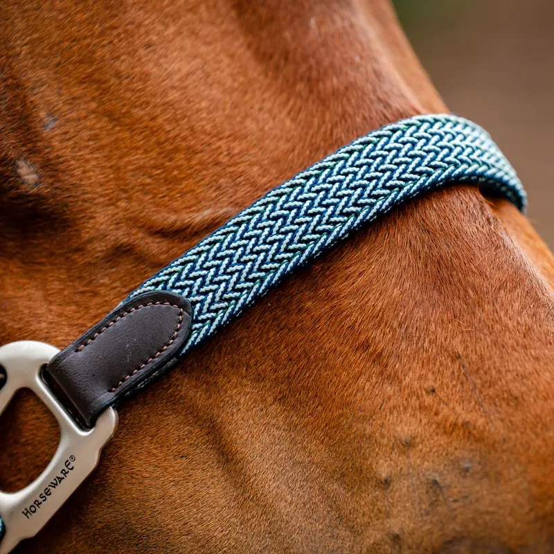 Horseware Signature Braided Headcollar - Brown/Navy/Blue Haze-2