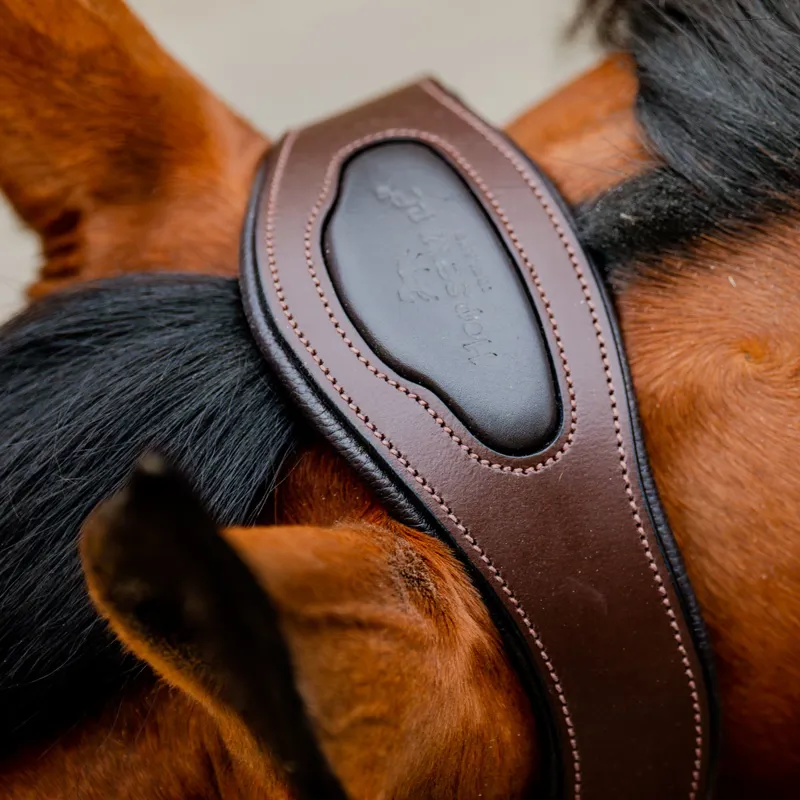 Horseware Signature Competition Headcollar - Brown/Blue Haze-1