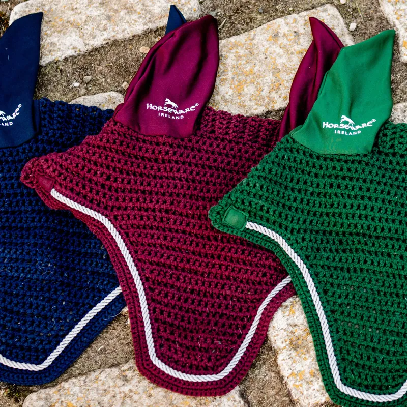 Horseware Signature Ear Net - Burgundy-1