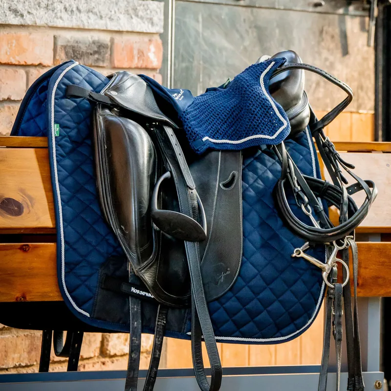 Horseware Signature Dressage Saddlecloth - Navy-1