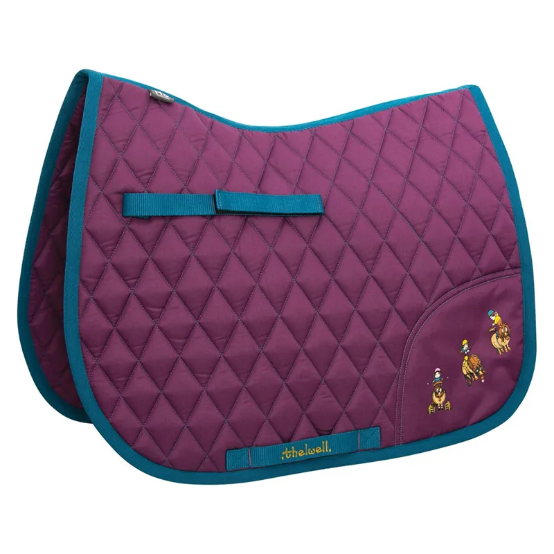Hy Equestrian Thelwell Pony Friends Saddlecloth - Purple/Blue