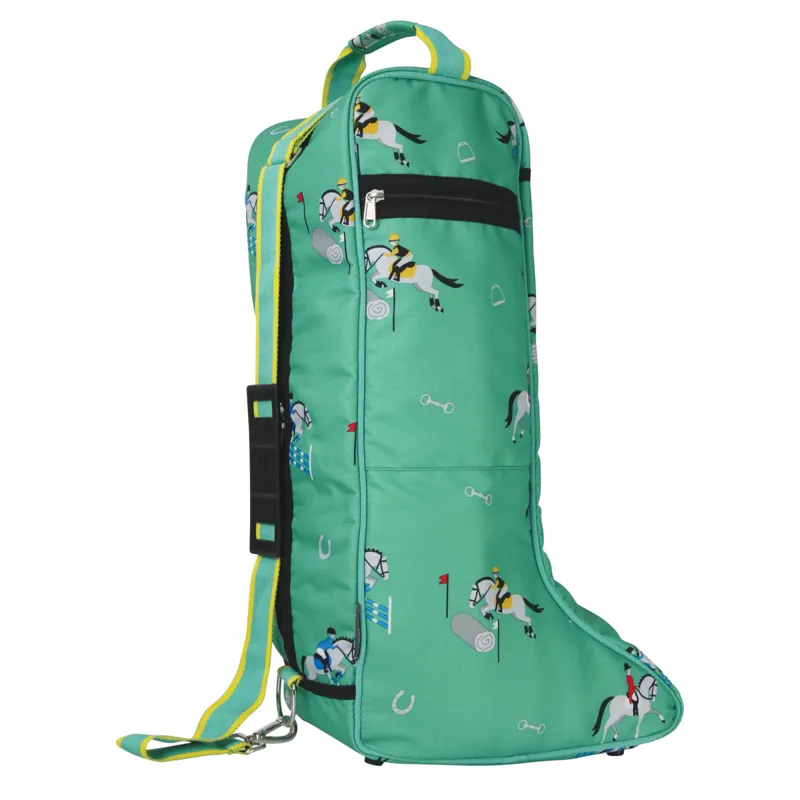 Hy Equestrian Boot Bag Competition Ready/Green/Yellow