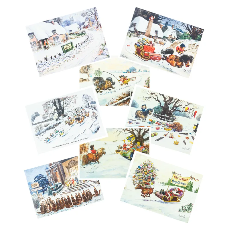 Hy Equestrian Thelwell Christmas Cards - 8 Pack