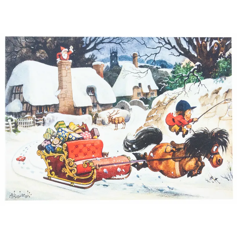 Hy Equestrian Thelwell Christmas Cards - 8 Pack-2