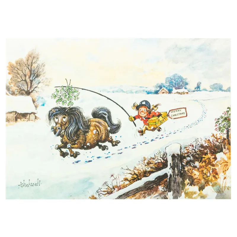 Hy Equestrian Thelwell Christmas Cards - 8 Pack-3