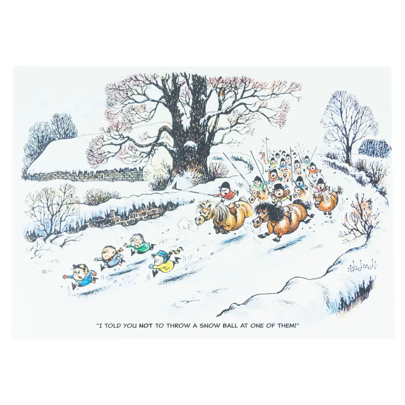 Hy Equestrian Thelwell Christmas Cards - 8 Pack-4