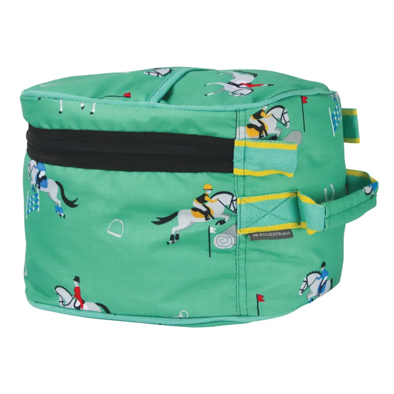 Hy Equestrian Hat Bag Competition Ready/Green/Yellow