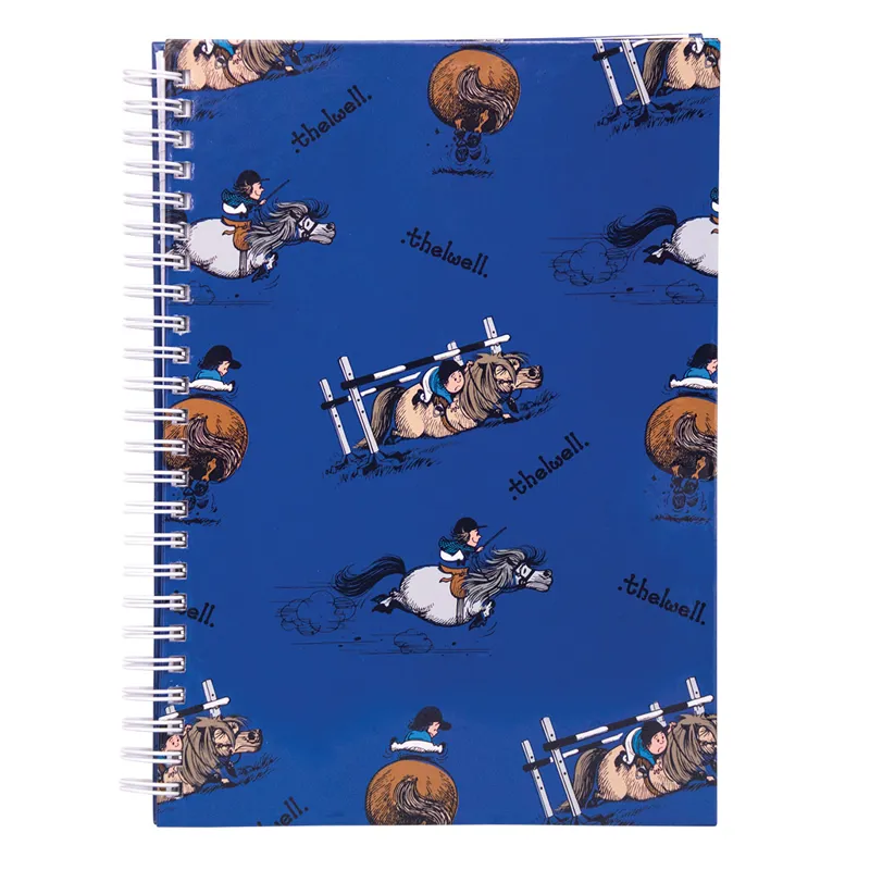 Hy Equestrian Thelwell Collection A5 Lined Notebook - Thelwell Jumps/Blue