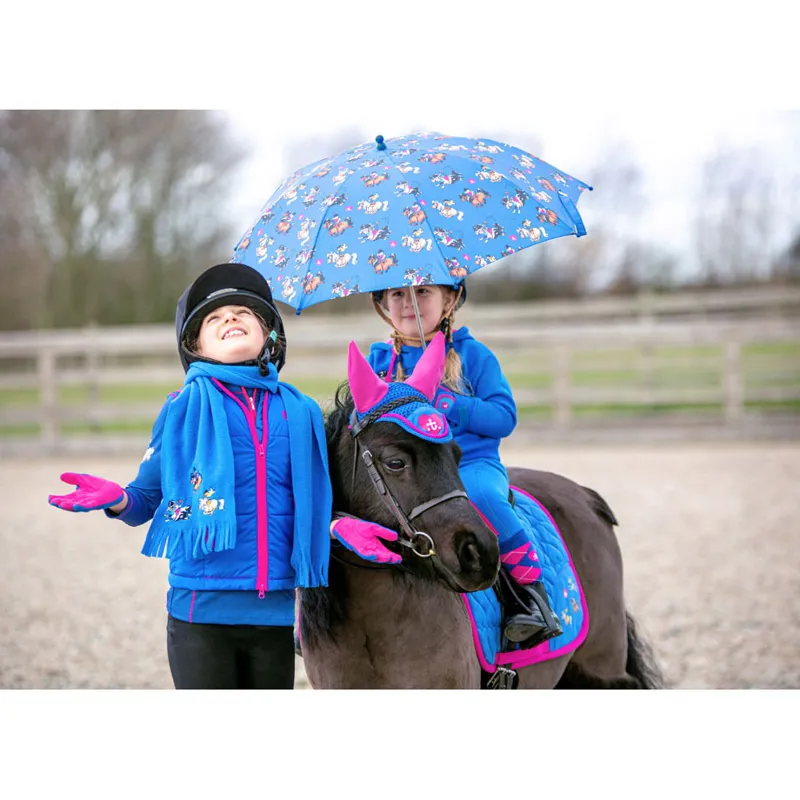 Hy Equestrian Thelwell Collection Umbrella - Thelwell Race/Cobalt Blue-1