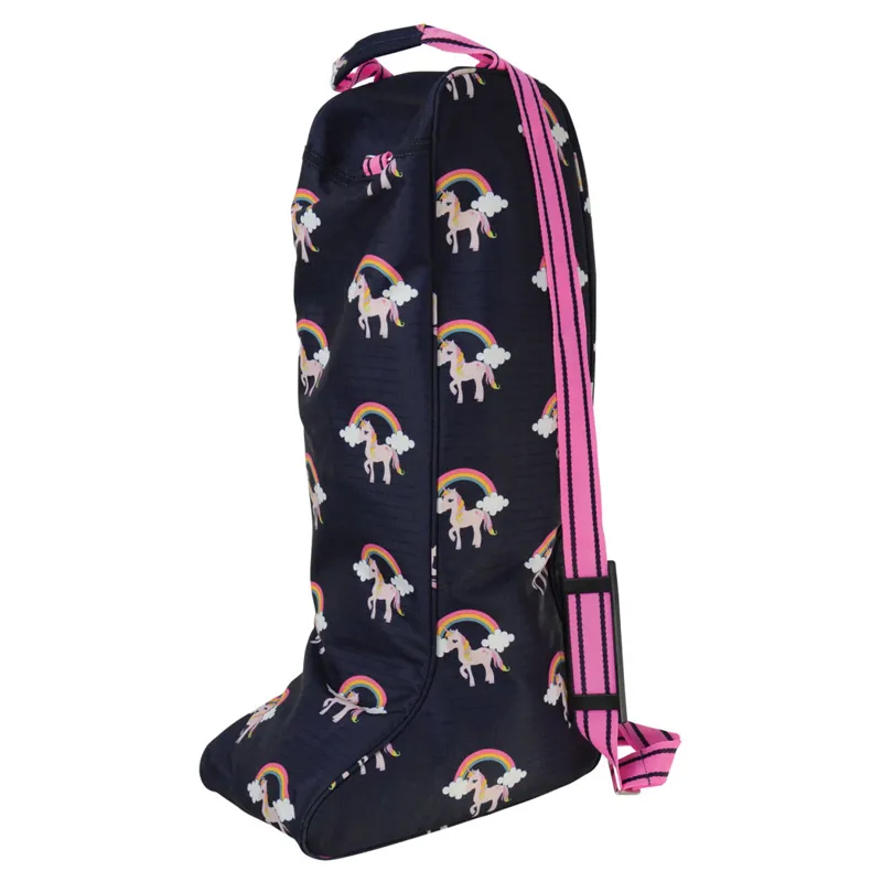 Hy Equestrian Boot Bag Unicorn/Navy/Pink