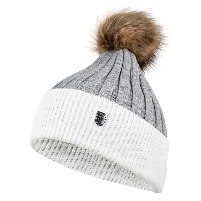 Horze Nanda Winter Hat - Grey Melange/Snow White