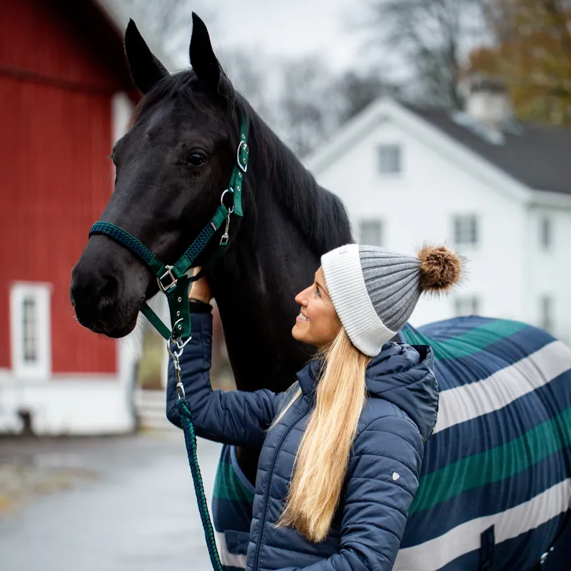 Horze Nanda Winter Hat - Grey Melange/Snow White-2