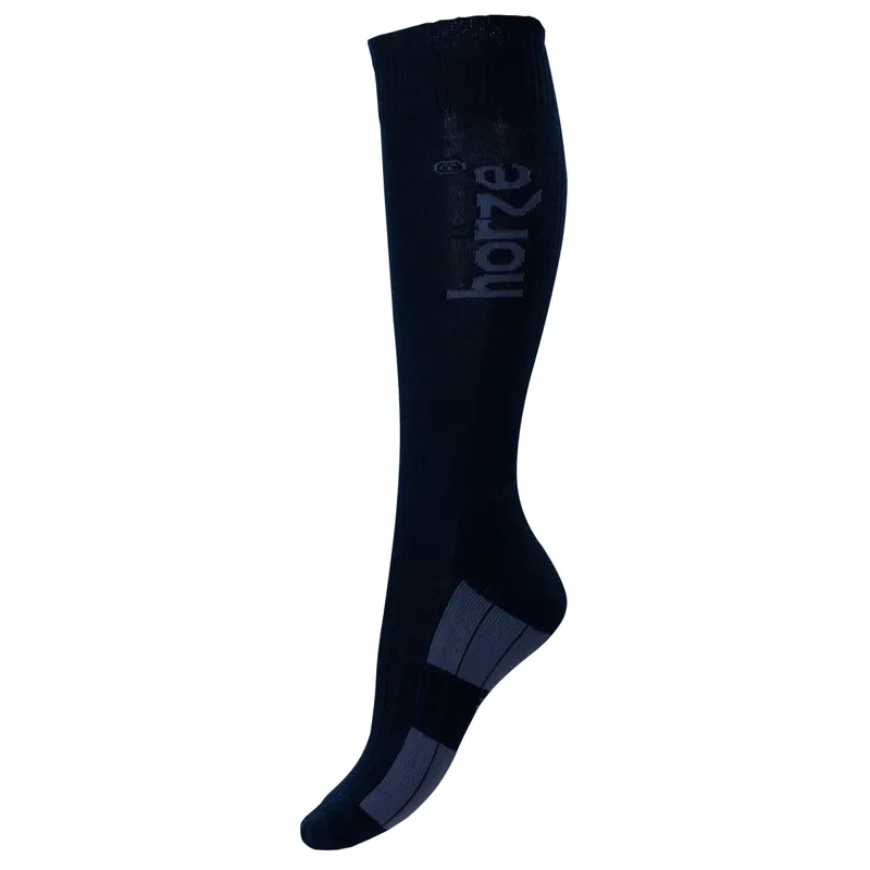 Horze Jasper Woolmix Winter Socks - Dark Navy/Mirage Blue