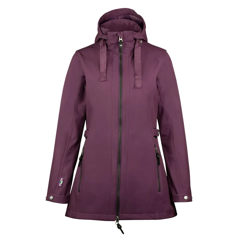 Horze Freya Softshell Ladies Long Jacket - Prune Purple