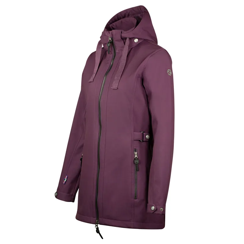 Horze Freya Softshell Ladies Long Jacket - Prune Purple-1