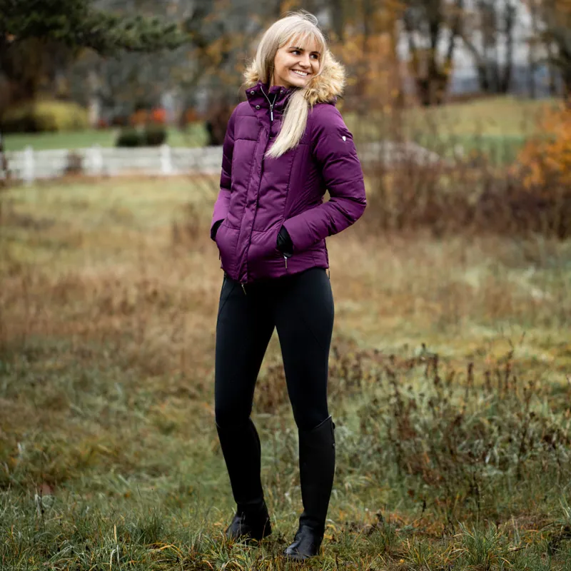 Horze Camilla Ladies Padded Jacket - Prune Purple-4
