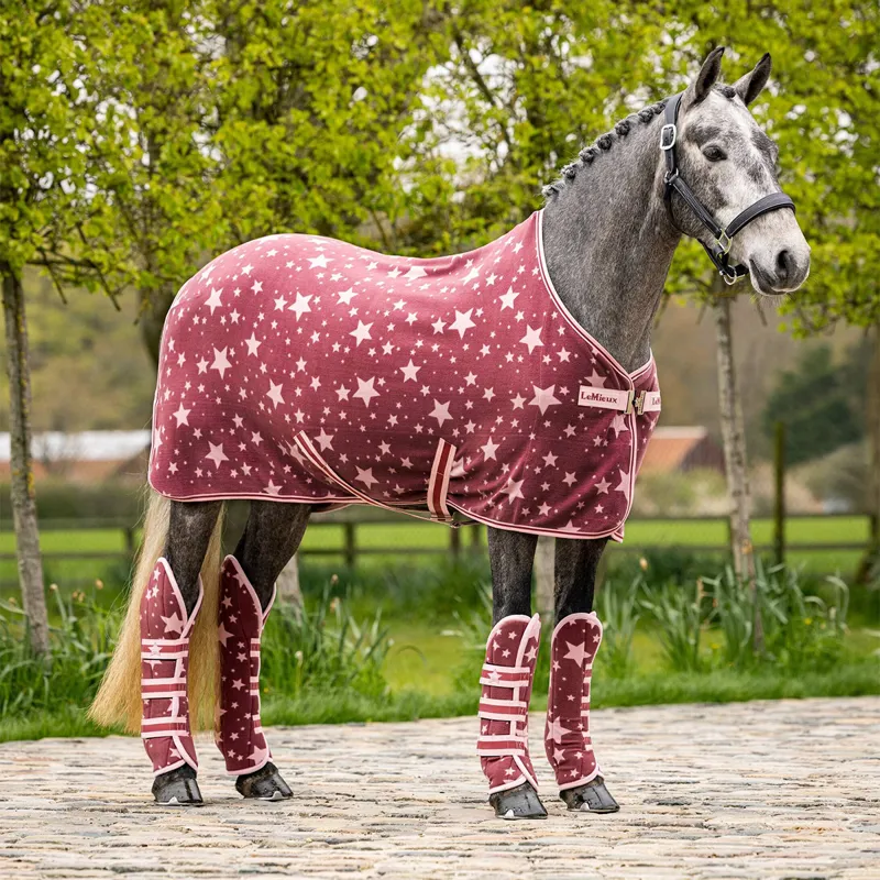 LeMieux Pony Fleece Travel Wraps - Orchid-2